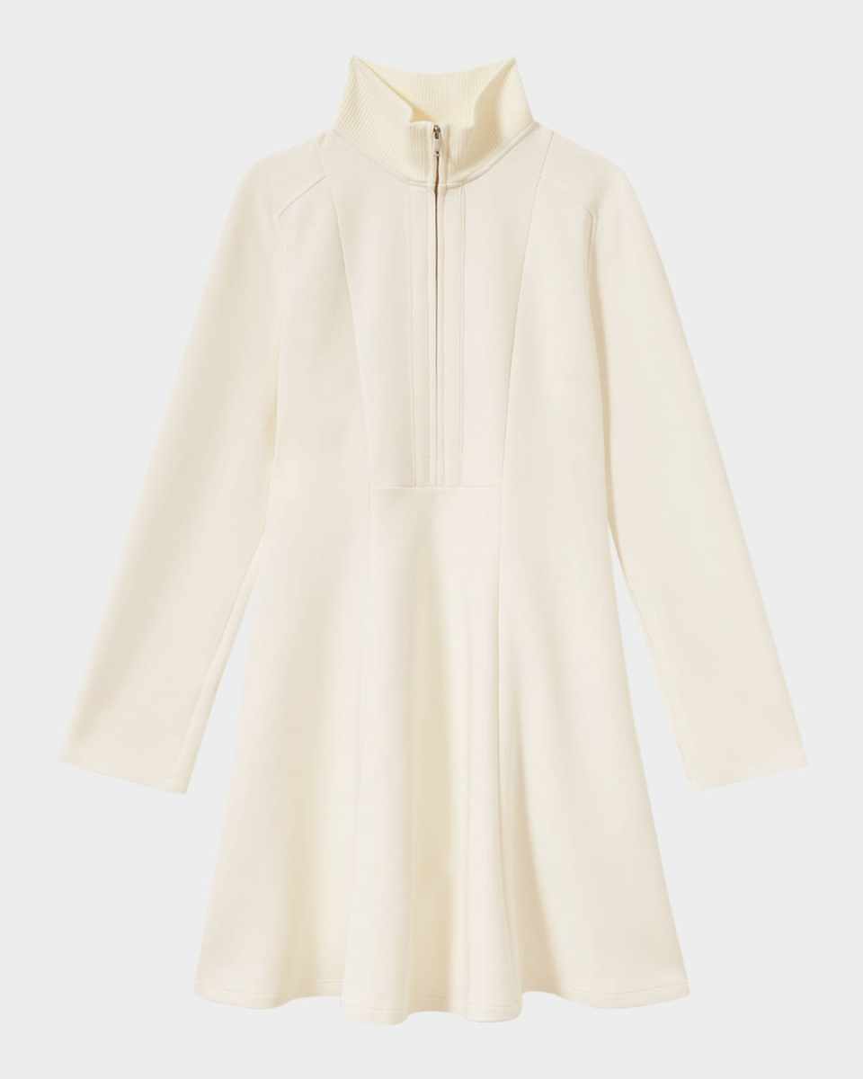 Krysta Turtleneck Interlock Jersey Mini Dress